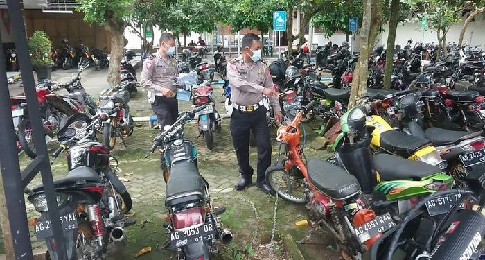 Polisi Trenggalek Amankan Puluhan Motor Berknalpot Brong Jelang Ramadhan
