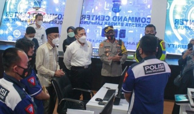 Ketua Ombudsman Tinjau Pelayanan ETLE Polresta Bandar Lampung