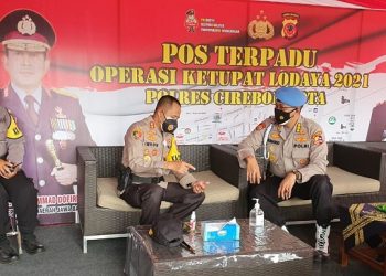 Divi Propam Mabes Polri didampingi Kapolres Ciko Polda Jabar cek dan lakukan pemeriksaan di Pos Terpadu Ops Ketupat Lodaya 2021