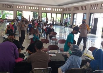 Kapolres Pantau Langsung Serbuan Vaksinasi Covid-19 di Klaten