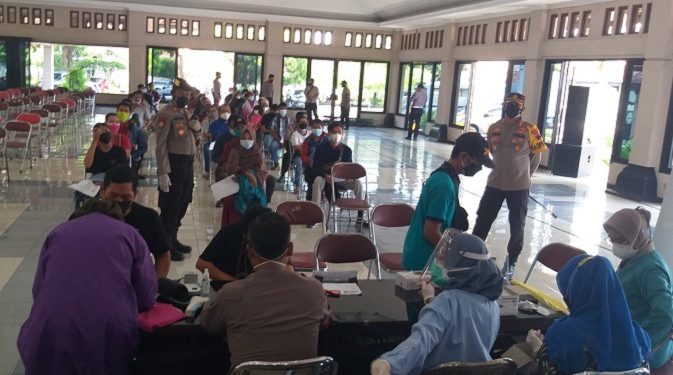 Kapolres Pantau Langsung Serbuan Vaksinasi Covid-19 di Klaten