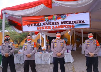 HUT Ke-76 RI, Polda Gelar Vaksinasi Merdeka Siger Lampung