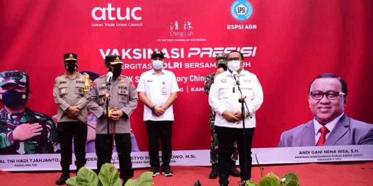 KSPSI  dan Polri Akan Gelar Vaksinasi untuk 15.000 Buruh di Bandung