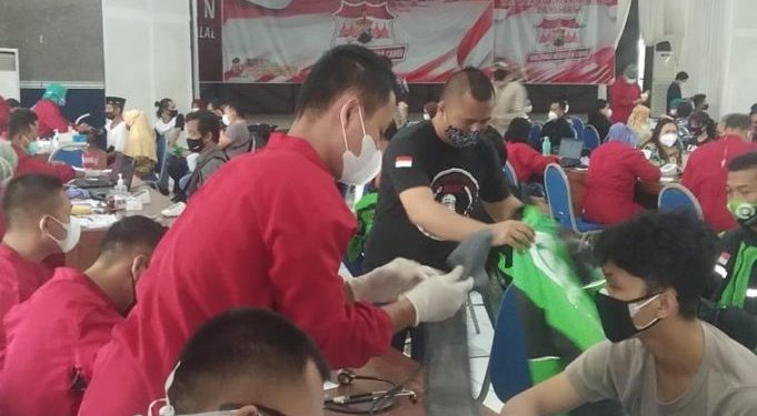 Ratusan Ojek Online di Salatiga Ikuti Vaksin Merdeka Candi, Ini Harapan Mereka