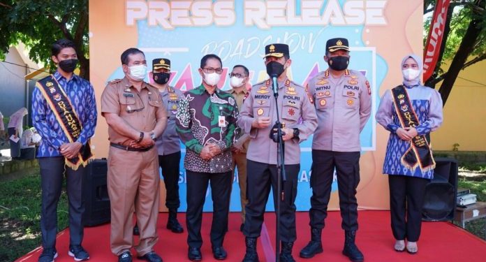 Kapolda Sulsel Hadiri Launching Road Show Vaksinasi Pelajar