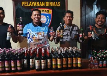 Larangan Jual Miras Selama PON XX Papua, Polisi Berhasil Amankan Puluhan Miras di Pasar Lama