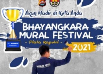 Bhayangkara Mural Festival 2021 Dibuka, Kabid Humas Polda Banten Ajak Masyarakat Ikut Partisipasi