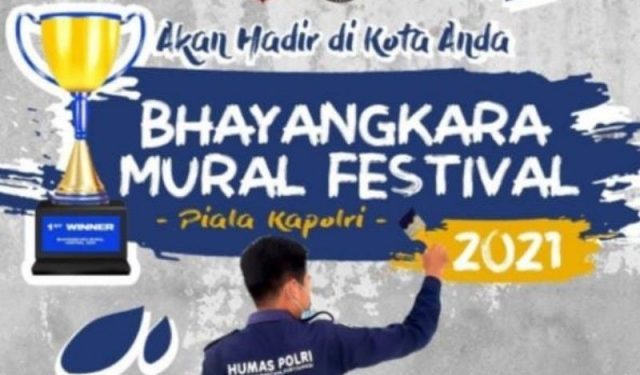 Bhayangkara Mural Festival 2021 Dibuka, Kabid Humas Polda Banten Ajak Masyarakat Ikut Partisipasi