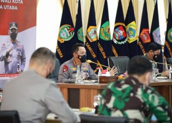 Kapolri Minta Forkopimda Sumut Lakukan Antisipasi Cegah Lonjakan Covid-19 saat Nataru
