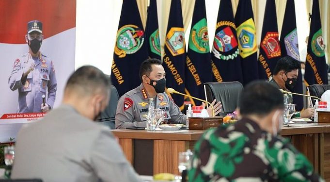 Kapolri Minta Forkopimda Sumut Lakukan Antisipasi Cegah Lonjakan Covid-19 saat Nataru