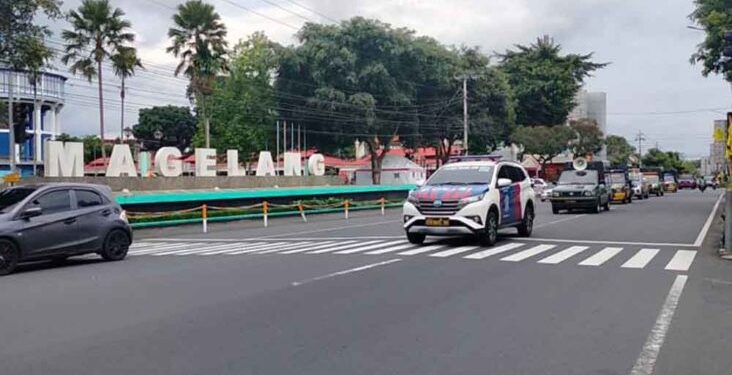 Amankan Natal, Petugas Gabungan di Kota Magelang Gelar Patroli Skala Besar Sehari Tiga Kali