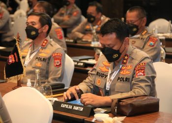 Kapolda Banten Hadiri Apel Kasatwil Polri Tahun 2021 di Bali
