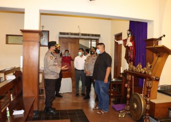 Menjelang Natal, Polres Bondowoso Tinjau Pengamanan dan Prokes Gereja 